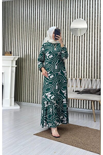 Moda Krash HELEZON DESEN VİSCON ELBİSE