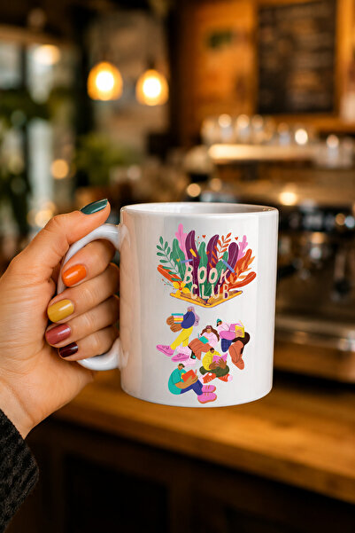 chic crazze Book Club Design Mug Model 232 - Large Size 407 ml Ceramic Coffee...