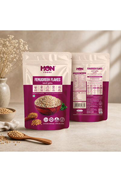 HON FOODS رقائق الحلبة 300 جرام - غنية بالألياف والبروتين - خالية من السكر - ...