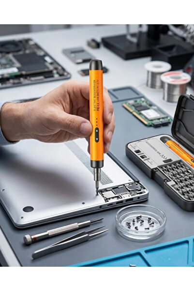 ARMÜZ Wireless Aluminum Body Electric Screwdriver with 38 Bits Technical Serv...