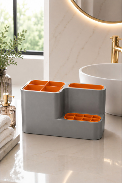 Arvella Studio Multi-Compartment Layered Bathroom Organizer - 6 Different Col...