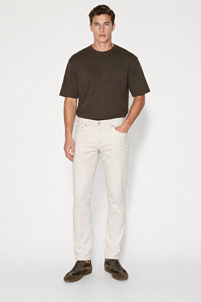 VENA Richard Slim Fit 5 Pocket Piece Dye Pants-Stone