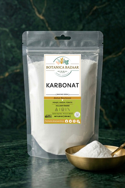 Botanica Bazaar %100 Doğal Katkısız Karbonat 250 gr - Sodyum Bikarbonat - Nat...
