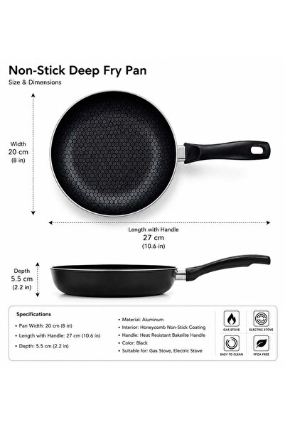 Genaric Non-Stick Deep Fry Pan 20X20cm