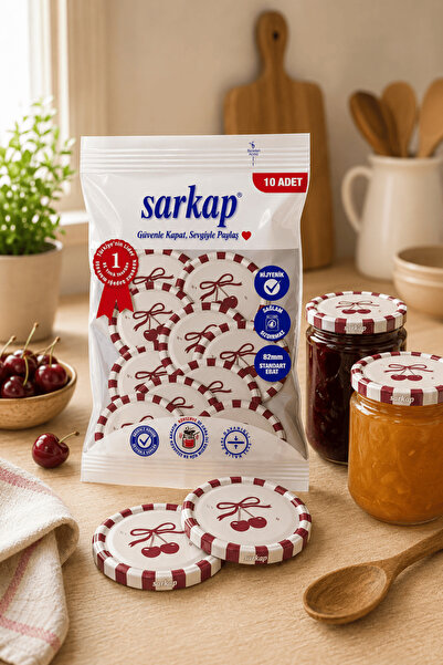 Sarkap Hijyenik Paketli 10'lu 82 mm Kapak - Love Seri - Cherry