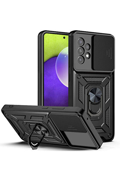 Techsuit Σειρά CamShield Πίσω Κάλυμμα Πλαστικό / Σιλικόνη Μαύρο (Galaxy A52 /...