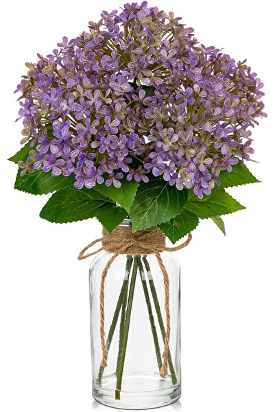 OEM Flori Artificiale Hortensii în Vază Realistă Decorativă 25cm Violet