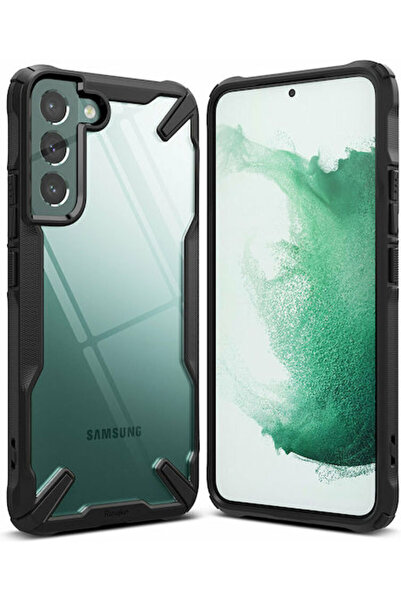 Ringke Fusion X Back Cover Plastic with Strap Black (Galaxy S22+)