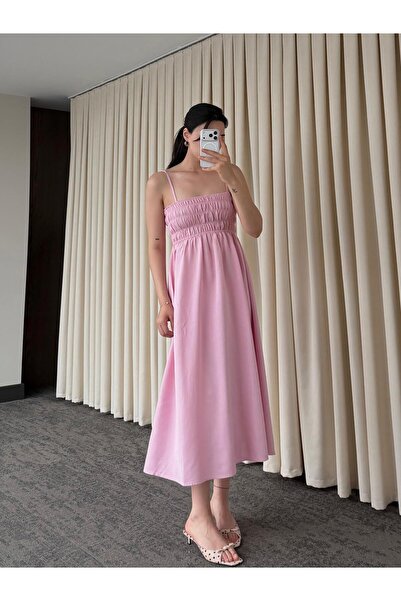 My Blog Rochie roz cu bretele elastice - Y223100