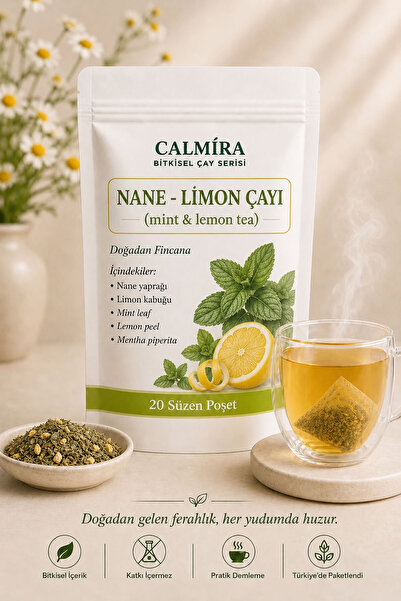 CALMİRA Nane Limon Çayı 20 Süzen Poşet Çay | Mint & Lemon