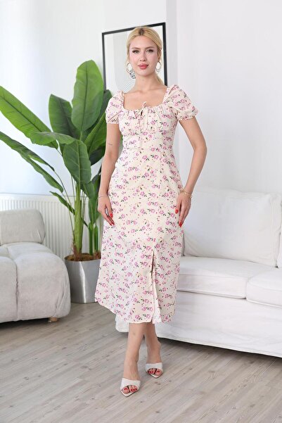 Siyezen Flower Pattern Dress