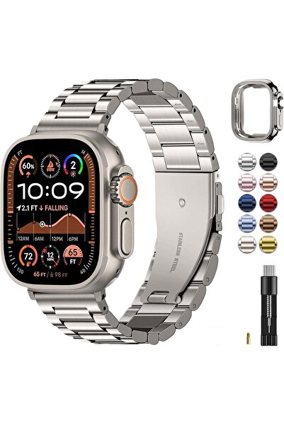 Fullmosa Metal Kordon ve Kasa Koruma Seti 49mm – Apple Watch Ultra 3 / Ultra ...