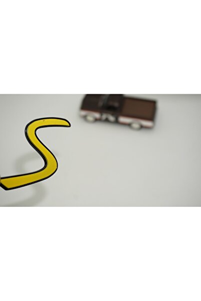 DK Tuning Mini Cooper S Electric Sarı Siyah Bagaj Logo Amblem Arma