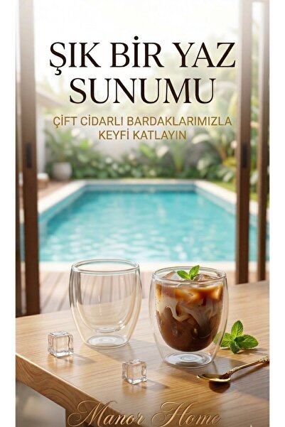 Çift Cidarlı Sunum Bardağı (2 Adet)