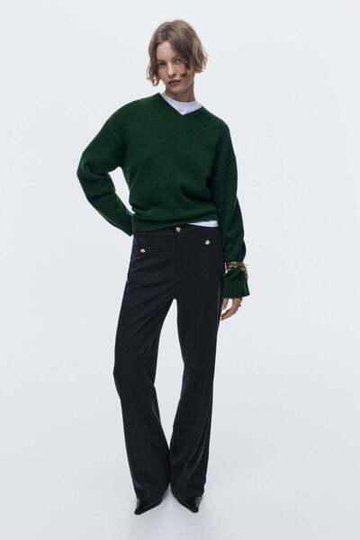 H&M Flared twill trousers