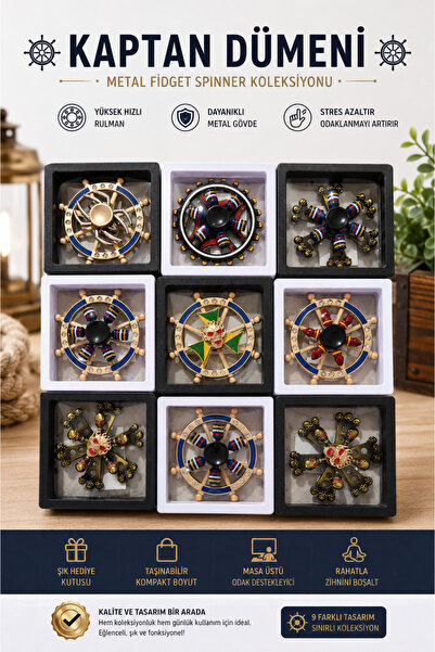 NEBİL HOME Metal Stres Çarkı Fidget Spinner – Premium Rulmanlı El Oyuncağı | ...