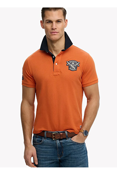 SUPERDRY Turuncu Erkek Polo T-Shirt M1110469A-K1G VINTAGE RUGBY POLO