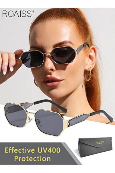 ROAISS Womens Hexagon Sunglasses UV400 Protection Fashion Anti-Glare Sun Glas...