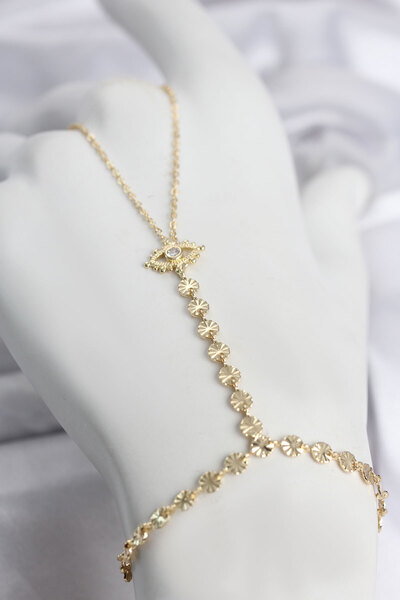 SeyCey.co Gold Color Brass Zircon Stone Eye Model Shahmeran