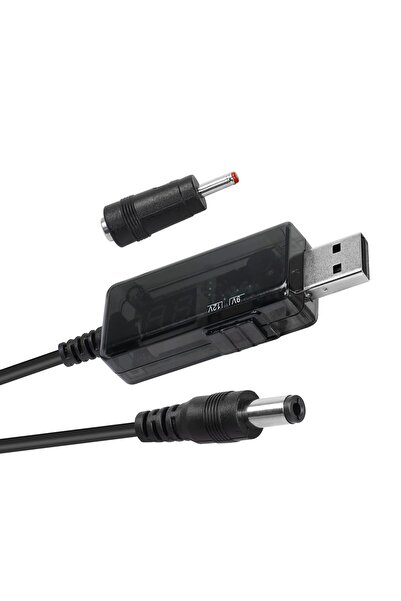 YACSEJAO Καλώδιο Μετατροπέα Τάσης USB σε 9V/12V με Βαθμιδωτή Ρύθμιση, 2.6 πόδ...
