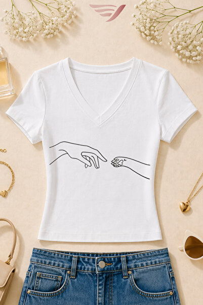 Velostra Γυναικείο μπλουζάκι Lycra με λεπτή γραμμή, με στάμπα, βασικής καθημε...