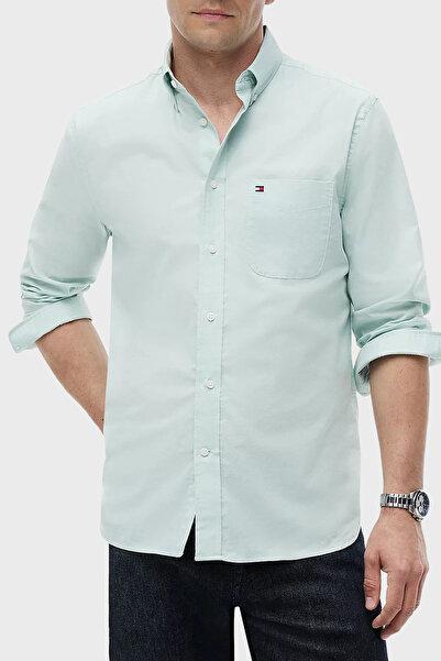 Tommy Hilfiger Pamuklu Düğmeli Yaka Uzun Kollu Gömlek Erkek GÖMLEK MW0MW42287...