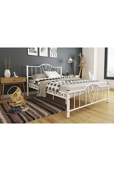 Vivense ORKİDE METAL KARYOLA, BEYAZ, 140X190