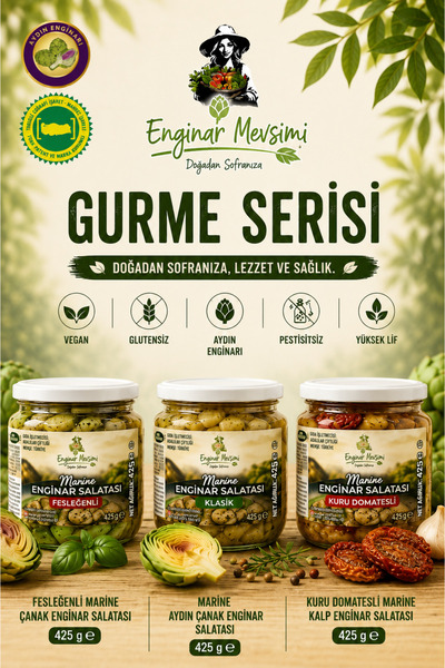 Enginar Mevsimi Gurme Serisi | Marine Enginar Salataları 3'lü Paket