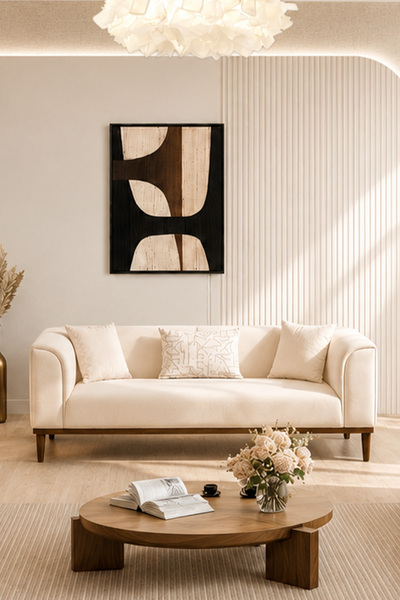 İYENA HOME LİVİNG Pierro 2'li Koltuk Krem