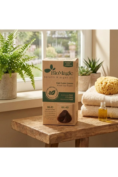 BIOMAGIC Vopsea de păr fără amoniac blond mahon reflexe aurii 66.43