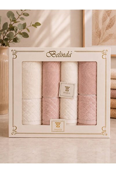 CENGİZ ÇEYİZ BELİNDA 472 TRENDY BUKLE KISMI KADİFE 4’LÜ HAMAM SETİ