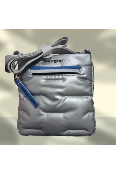 HEDGREN Γυναικεία Τσαντα Χιαστι Cocoon Ασημί / Pearl Blue.