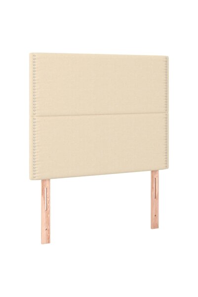 vidaxl Tăblie de pat crem 90x5x118/128 cm, material textil