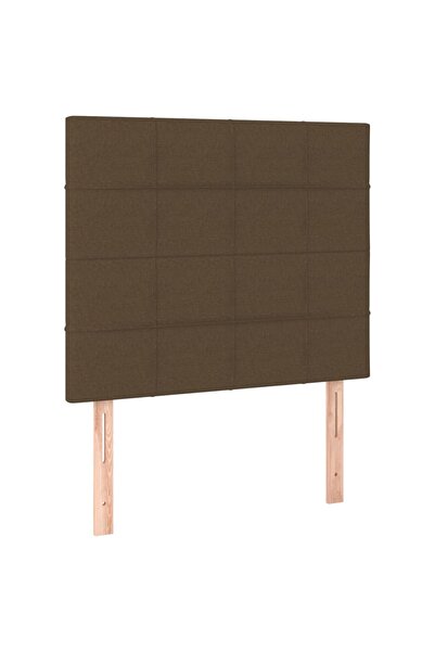 vidaxl Tăblie de pat maro închis 90x5x118/128 cm, material textil