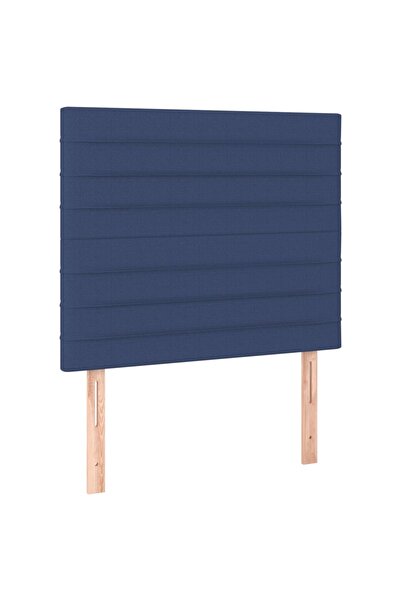 vidaxl Tăblie de pat albastră 80x5x118/128 cm, material textil