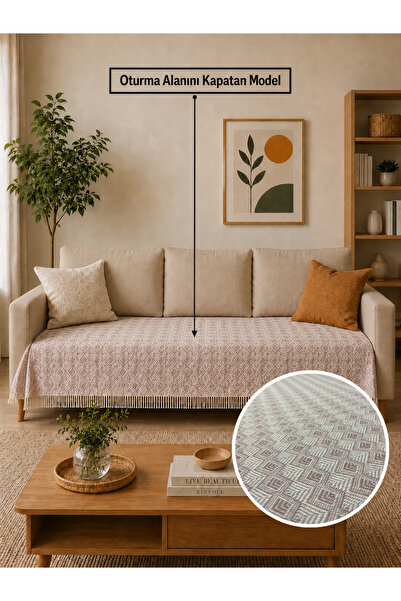 babadahome غطاء أريكة قطني فاخر عالي الجودة، غطاء أريكة بوهيمي، غطاء سرير قاب...
