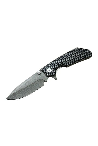Mestore Damascus Dms 2 16 Gri Kamp Çakı 21cm- Yarı Otomatik, Kemerlikli, Meta...