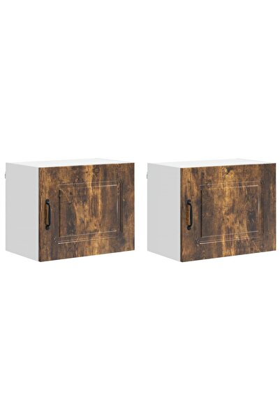 vidaxl Dulap de bucătărie Kalmar 2 pcs Stejar fumuriu 50 x 31 x 40 cm