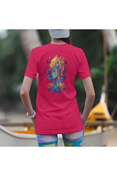 iLovePrints Vibrant Abstract Woman Tshirt