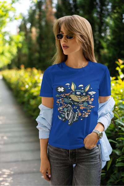 iLovePrints Bunny Biker Madness Tshirt