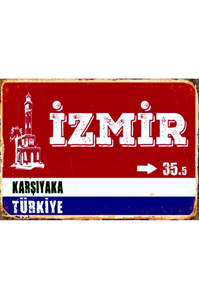 Lucena Tablou decorativ din lemn MDF cu tematică Izmir Karşıyaka, decor de pe...