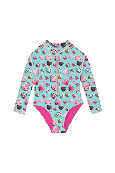 SLIPSTOP Chocos Long Sleeve Swimsuit mayo