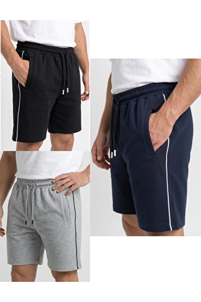 STRAVON Men's Comfortable Fit Summer Shorts with Side Pockets and Zipper