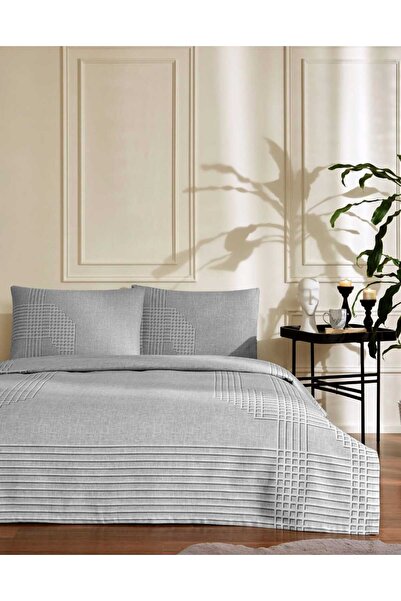 Özdilek Single Person Ranforce Pike Set Unique Gray
