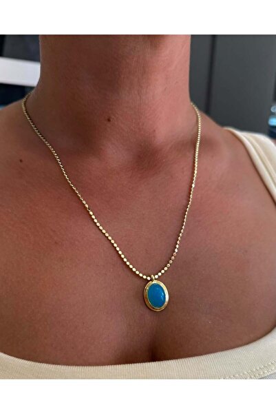 neslyaccessories Vintage Azure Medallion Necklace