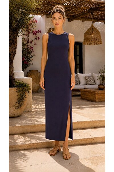 Maison La Femme Rochie lungă de vară cu șliț pentru femei