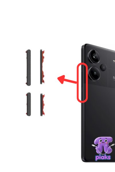 Piaks Redmi Note 13 Pro+ Plus Açma Kapama Ve Yan Ses Tuşu Plastik Düğme 23090...