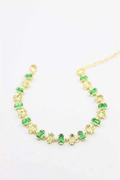 atastore2017 Baguette stone bracelet - green