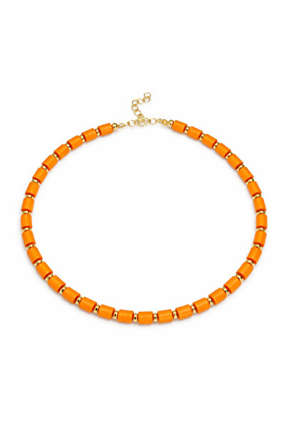 PerleJewelry Amber Touch Orange Gold Necklace