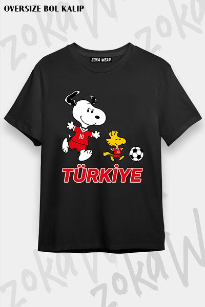 ZOKAWEAR تي شيرت مطبوع عليه كأس العالم للجنسين بتصميم فضفاض لكأس العالم في تر...